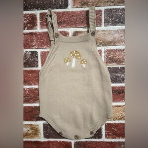 Campure cotton knit mushroom 🍄‍🟫 🍄 Sunsuit romper 18-24m